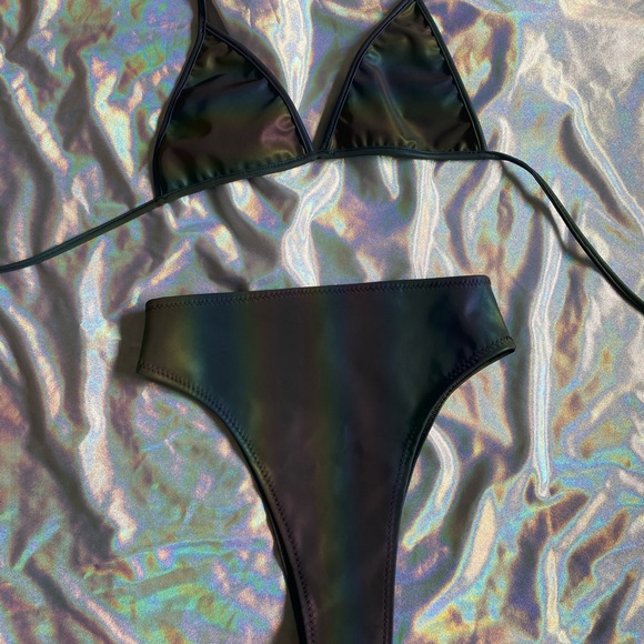 Two piece Rainbow and Reflective bikini - Picture 8 of 9